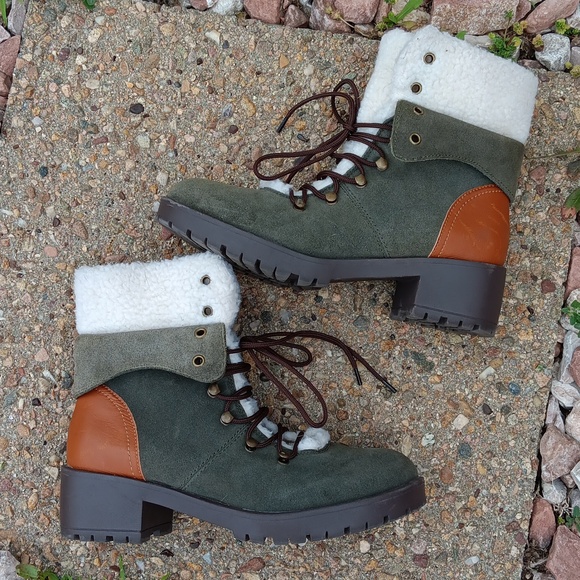 Skechers trail troop mid hiker lace up suede leather boots womens 7.5 - Picture 8 of 11